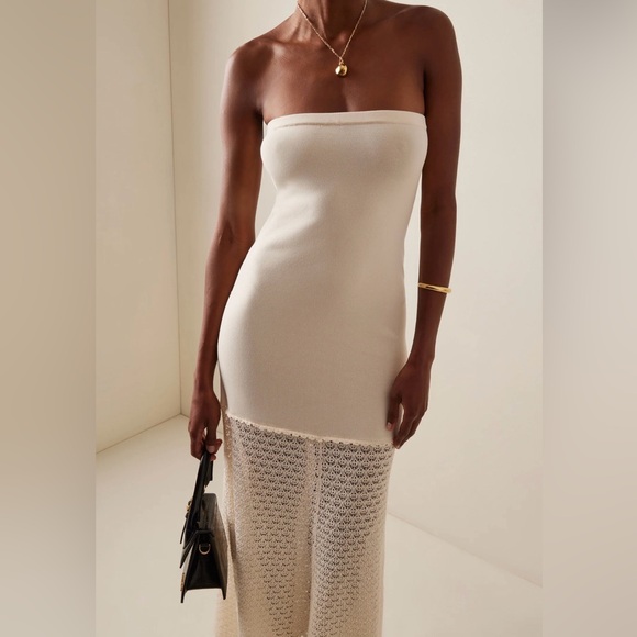 POSSE Cream Lace Maxi Dress - Picture 2 of 4